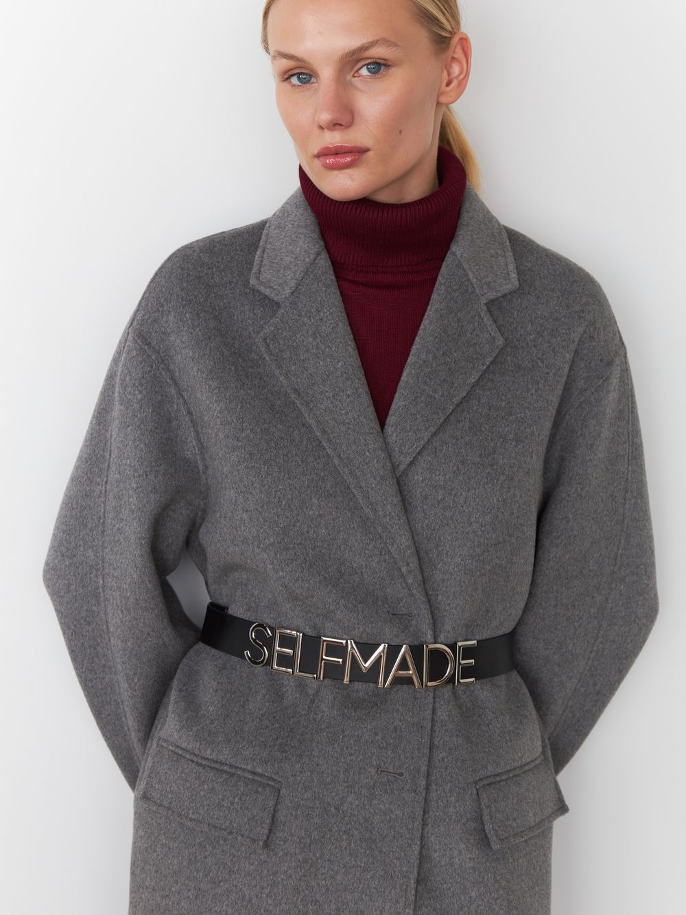 ШИРОКИЙ РЕМЕНЬ НА КОБУРНЫХ КНОПКАХ SELFMADE BLACK