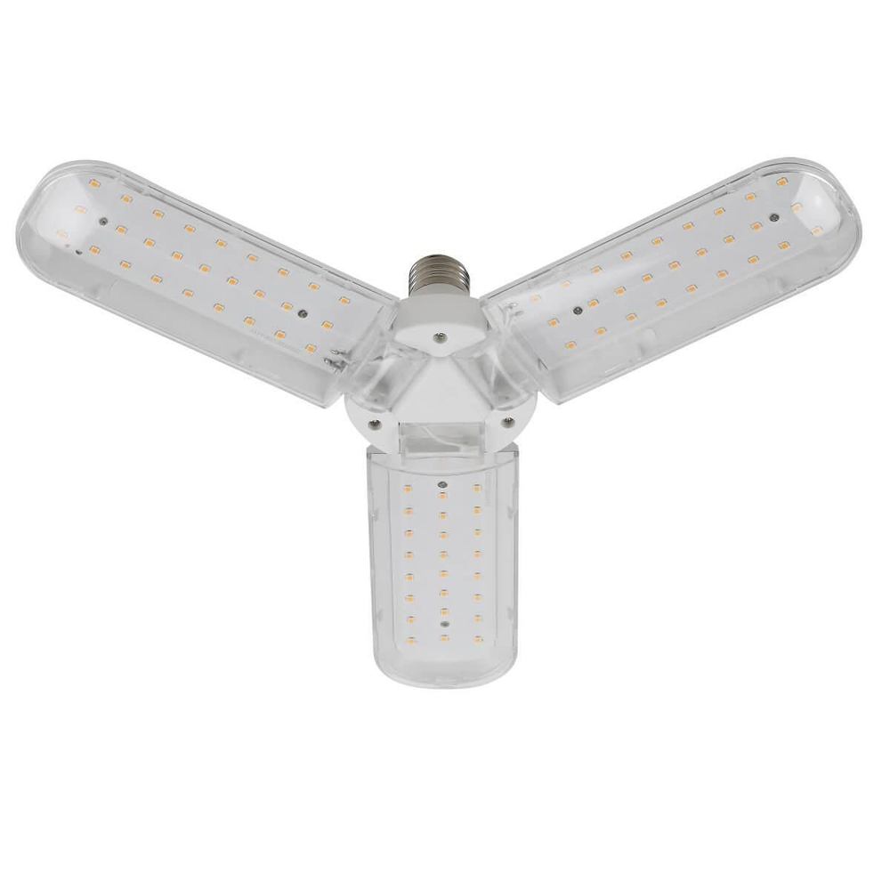 Лампа светодиодная для растений ЭРА FITO-24W-Ra90-E27-FOLD 3-х лепестковая полного спектра 24Вт Е27