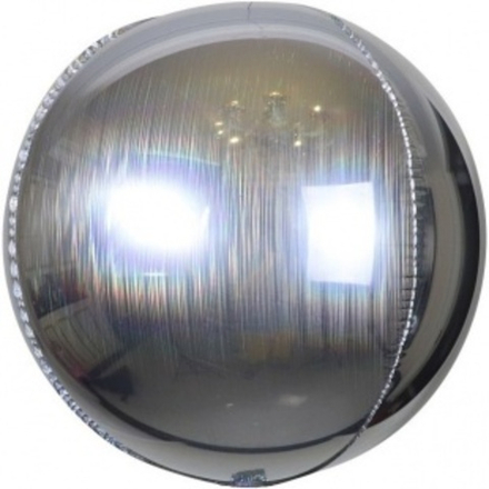 К Сфера 3D Текстура полос Серебро Голография 20"/51 см.