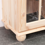 Комод Бритта 2 двери 3 ящика из массива сосны, 113х32х94 см, в натуральной отделке