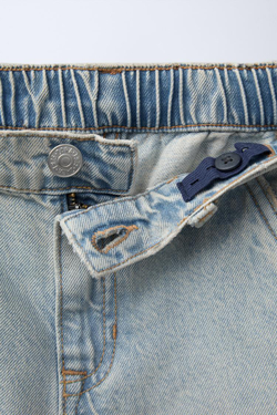 ZARA ДЖИНСЫ КАРГО С КАРМАНАМИ, ЗЕЛЕНОВАТО-СИНИЙ