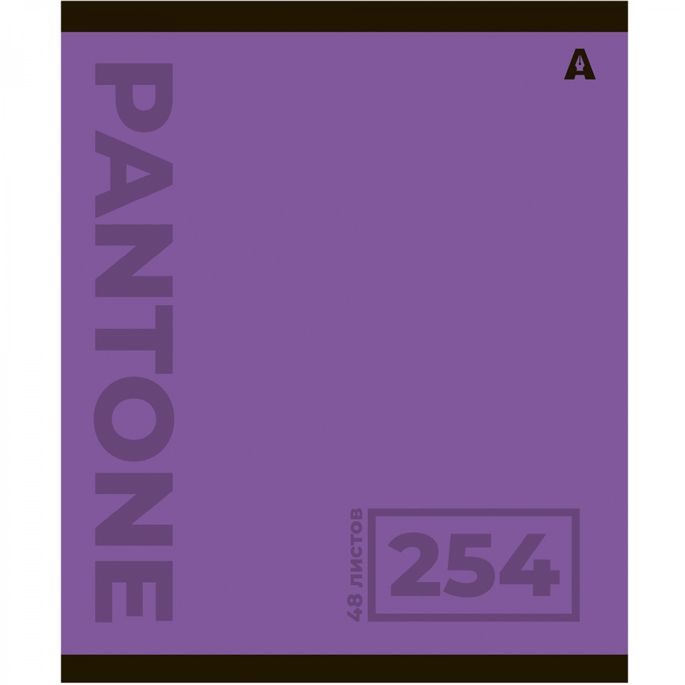 Тетрадь 48л., А5, клетка, Alingar "Pantone", скрепка, мелованый картон ( стандарт), блок офсет, 5 дизайнов в пленке т/у