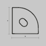 Комплект заглушек Maytoni (для профиля 16×16) 2 шт., ALM-1616R-B-EC 642029