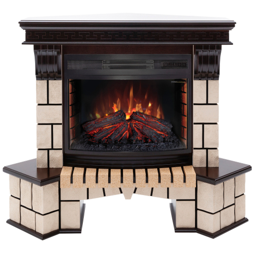 Каминокомплект Real Flame Stone Corner 25/25,5 AO с очагом Firefield 25 (угловой)