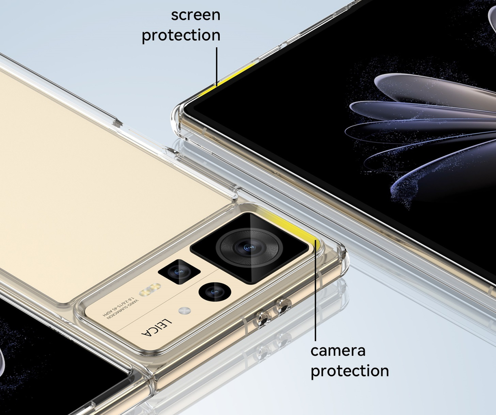 Двухкомпонентный защитный чехол для смартфона Xiaomi Mix Fold 2, мягкие прозрачные рамки