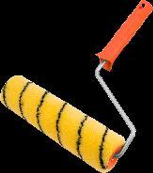 Валик Полиакрил  250мм, d60мм,  d8мм, ворс 11мм,  2К фасад  Жёлтый с чер. пол. PROFI /660-1250