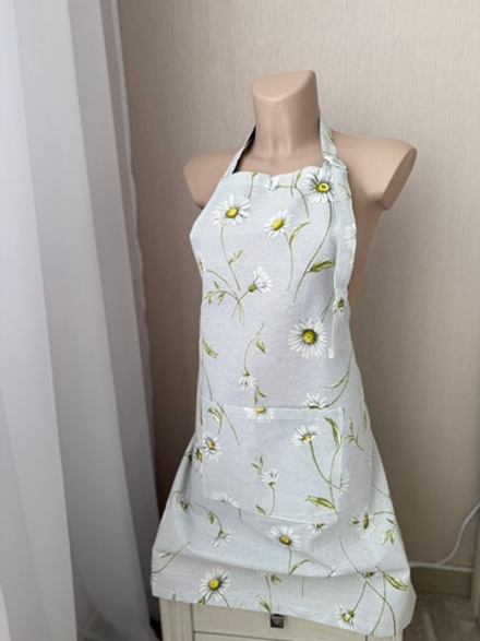 Фартук "Ромашки" с карманом, на завязках, хлопок