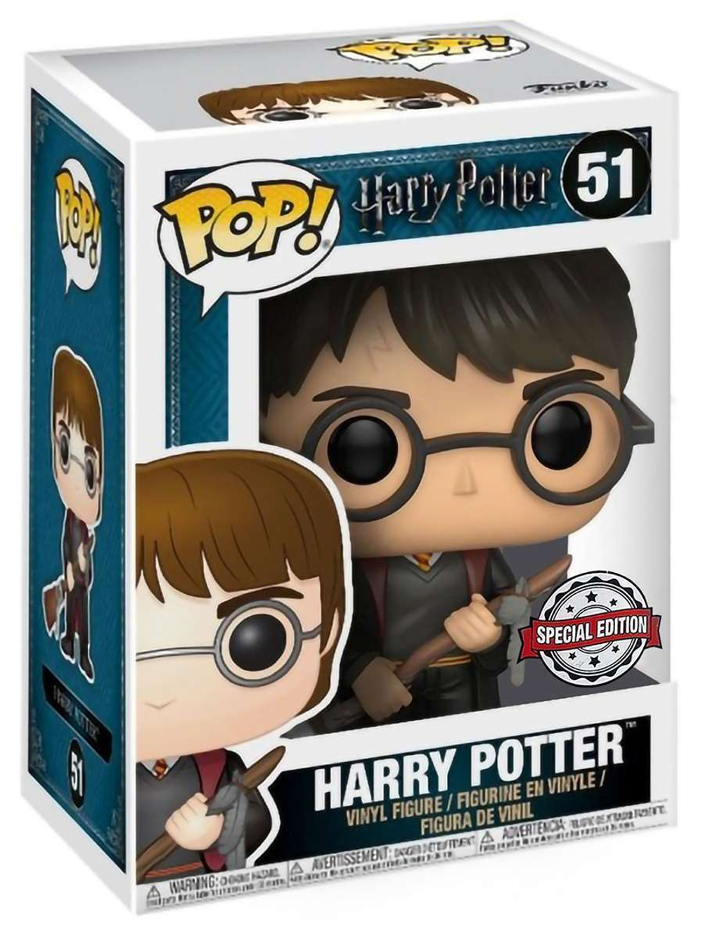 Фигурка Funko POP! Harry Potter Harry Potter with Firebolt & Feather (Exc) (51) 14949