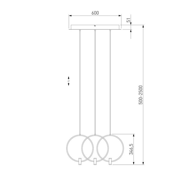 Подвесная светодиодная люстра Eurosvet Layla 50257/3 Led черный/ латунь
