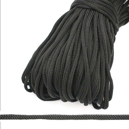 Шнур обувной, п/эф, 4мм,черный VT (100)