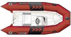 Лодка надувная ZODIAC PRO 420 ПВХ ( красно-белая )