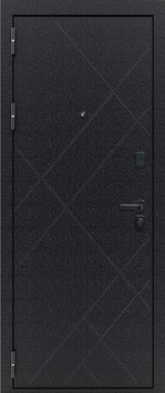 Входная дверь FlyDoors АРКАН ПРИЗМА Букле чёрный