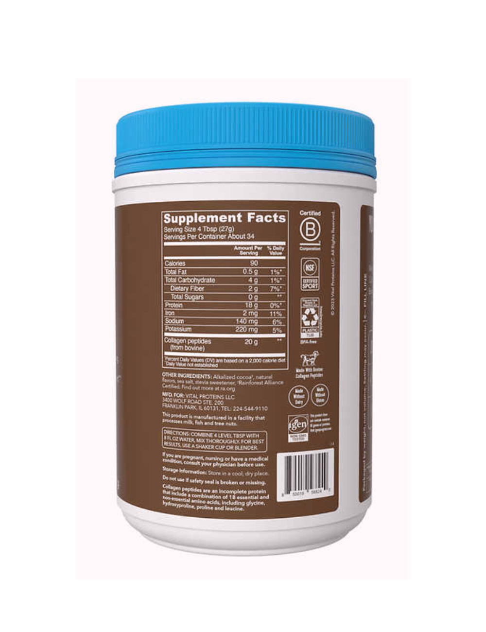 Vital Proteins Коллагеновые пептиды, шоколад