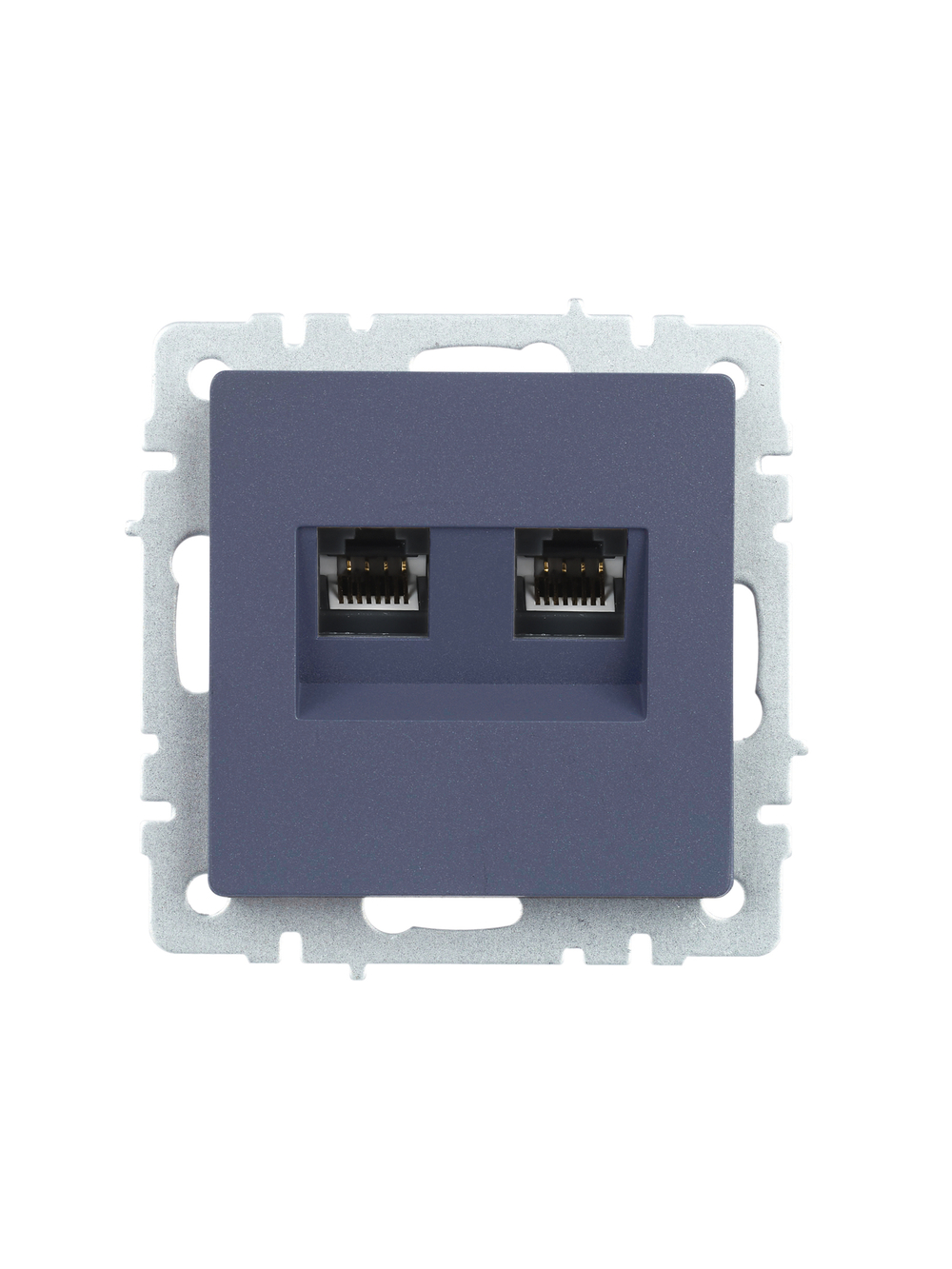 BRITE Розетка двойная RJ11+RJ45 кат.5E РК/Т12-БрМ маренго IEK