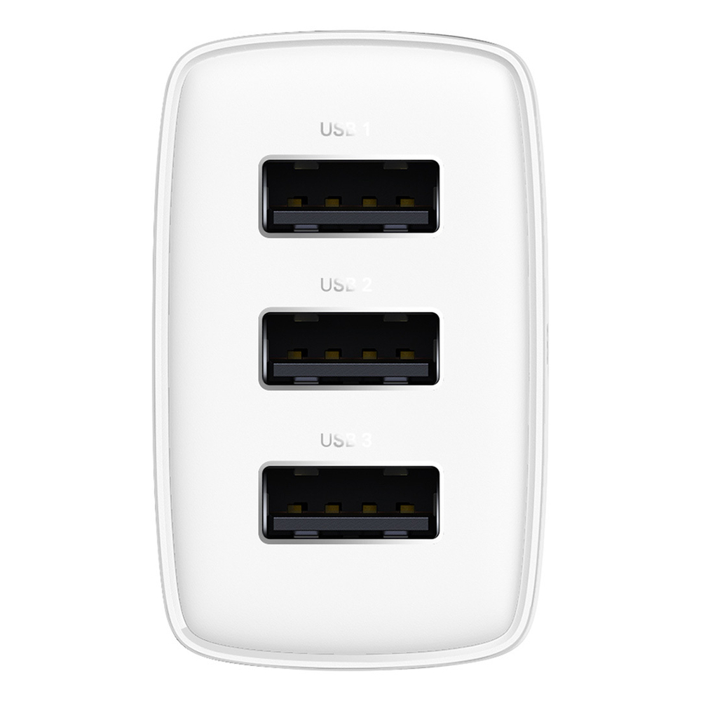 Зарядное устройство Baseus Compact Charger 3U 17W - White