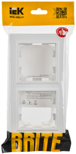 BRITE Рамка 2-местная IP44 РУ-2-БрАБ-44 арктический белый IEK