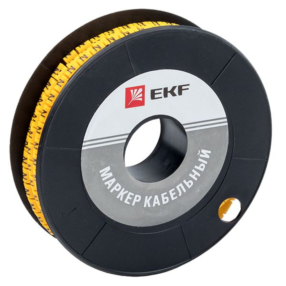 Маркер кабельный 4,0 мм2 "N" (500 шт.) (ЕС-2) EKF PROxima (200.00 шт.)