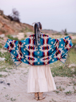 Палантин теплый с орнаментом Навахо