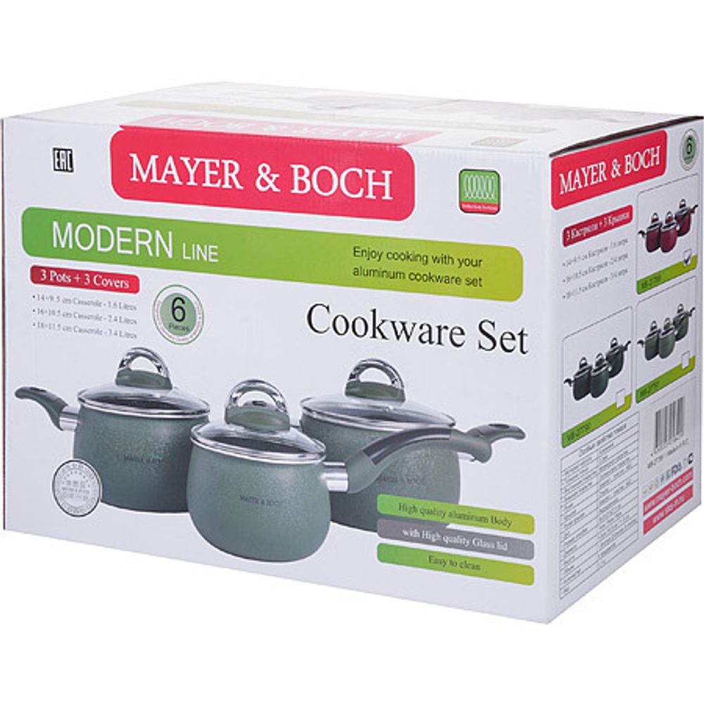Набор кастрюль Mayer&amp;Boch 27791 6 пр.