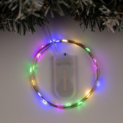 Гирлянда Роса на батарейках серебряный провод