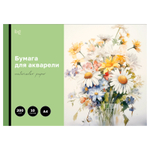 Бумага для акварели BG "Полевые цветы", А4, 200 г/м2, 10 листов