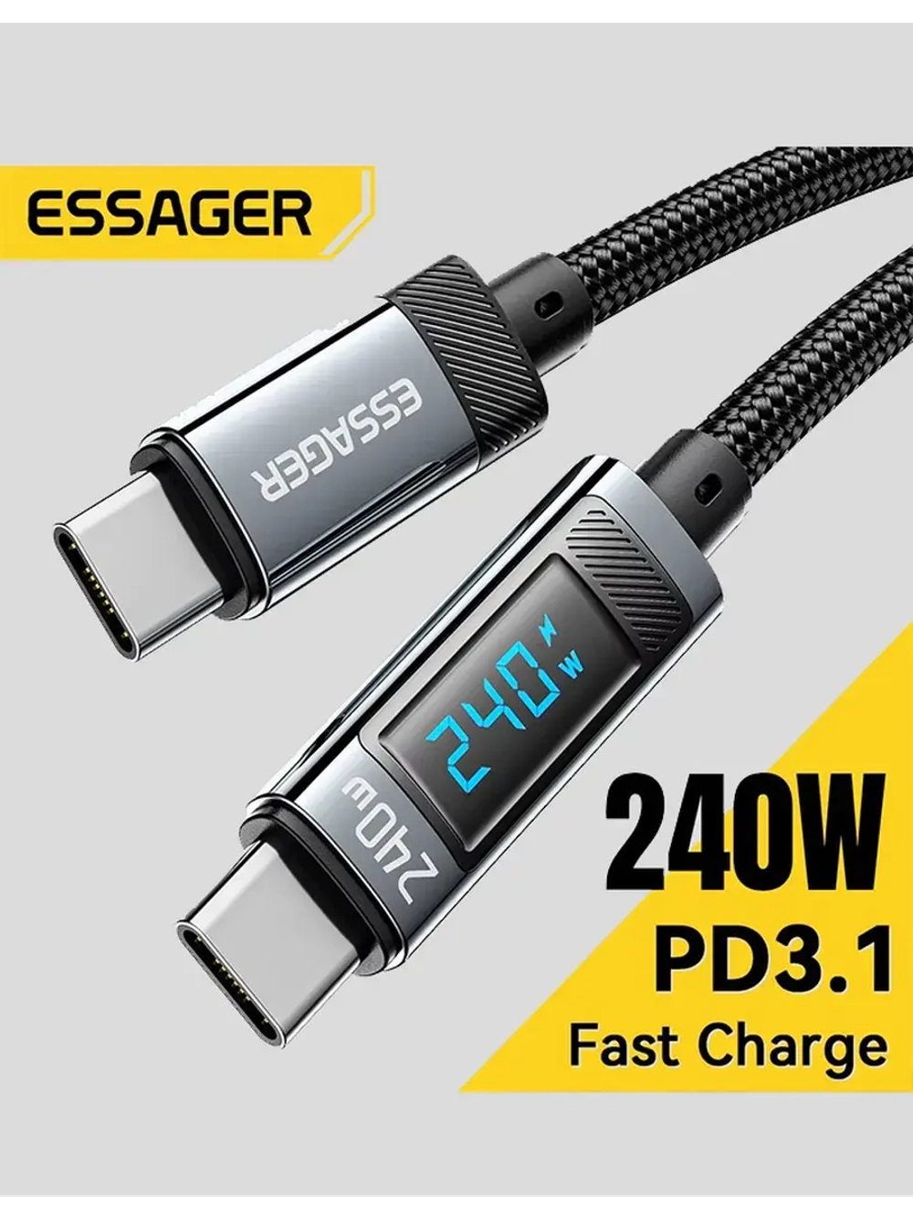 Кабель быстрой зарядки 240w для iPhone 16 Pro Max, Macbook