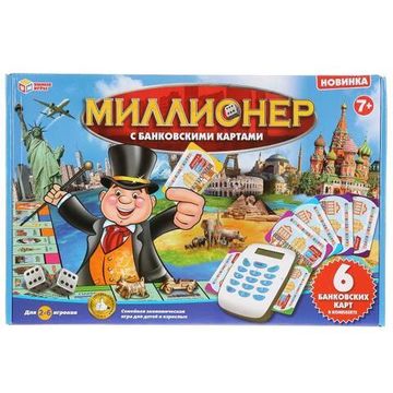 Настольная игра "миллионер с банковскими картами" Умные игры
