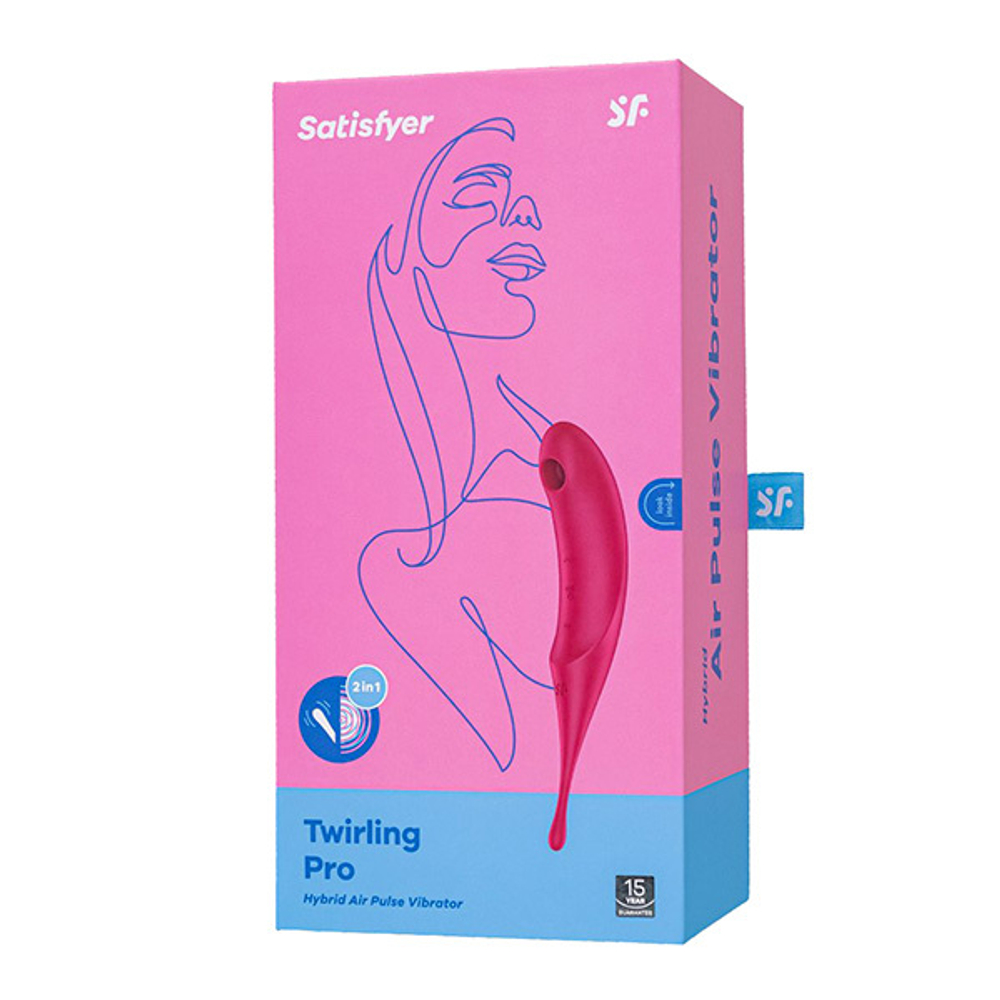 Красный вакуум-волновой стимулятор клитора 20,4см Satisfyer Twirling Pro Red