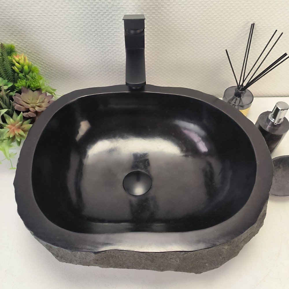 Раковина из андезита Erozy Black EA-62823 51*41*15 114