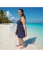 Купальник-платье слитный большой размер