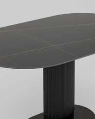 Стол Must 130х80 см, чёрная керамика