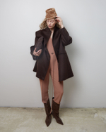 Пилотка из шерсти Стелла Маккартни кэмел/молочный