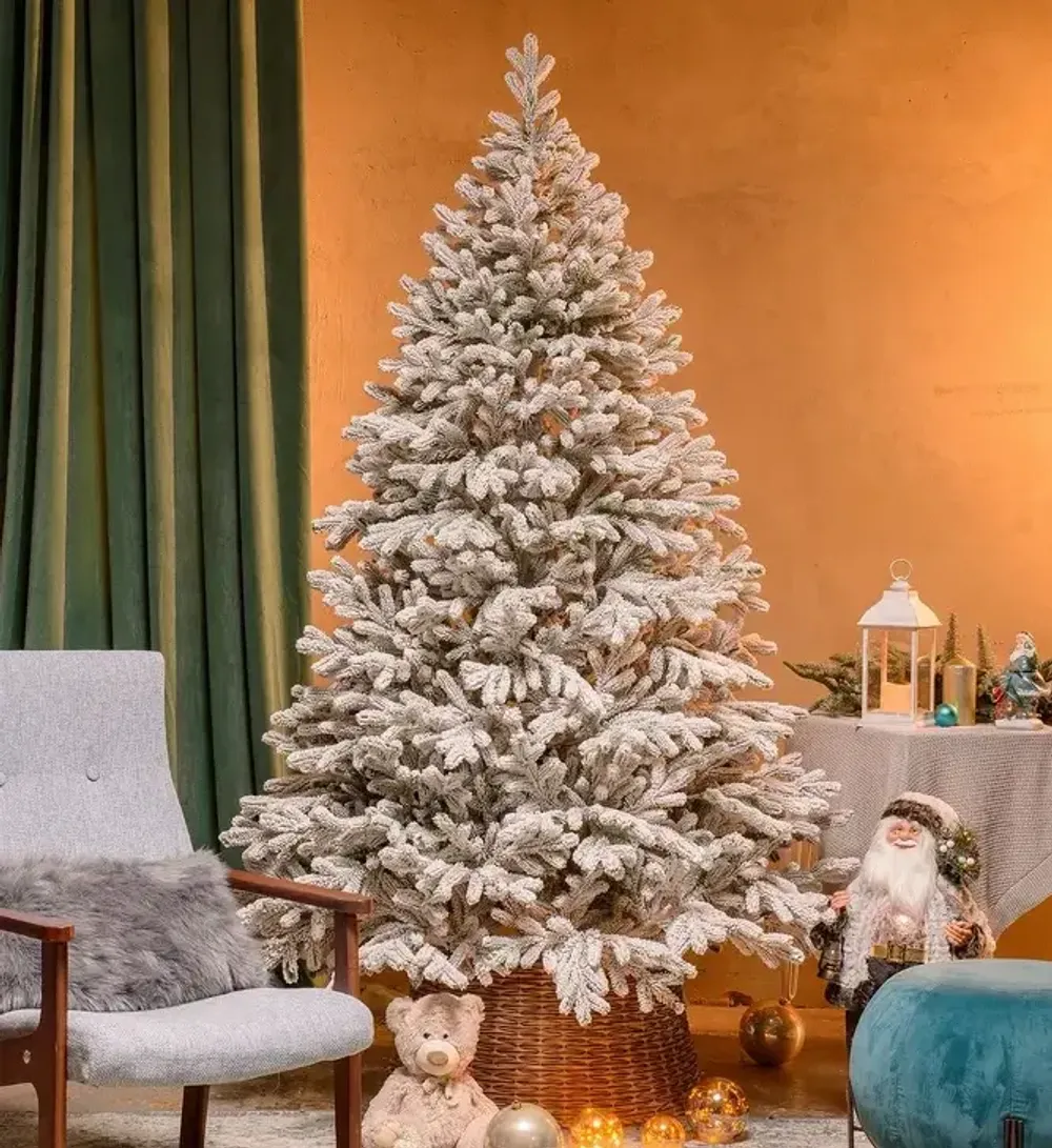 Заснеженная елка «Александрийская» (Литая хвоя) 210 см / 2,1 м