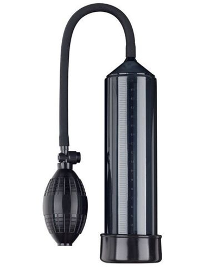 Чёрная вакуумная помпа Eroticon PUMP X1 с грушей