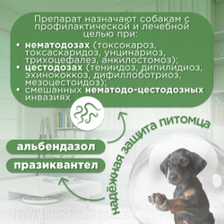 Суспензия для лечения и профилактики глистов АВЗ Фебтал-комбо для щенков крупных и средних пород, 10 мл