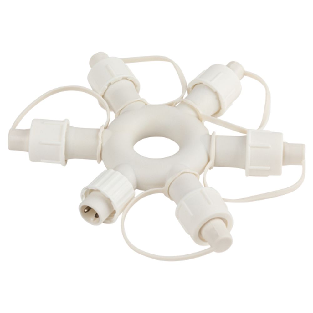 Разветвитель ЭРА ERAPS-OR2 круговой для гирлянд 6 гнезд IP44 ПВХ 24 В