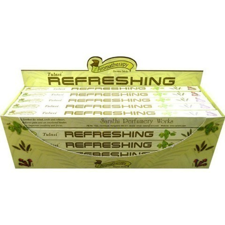 Tulasi Refreshing четырехгранник Благовоние Освежающие (мята, шалфей, гвоздика)