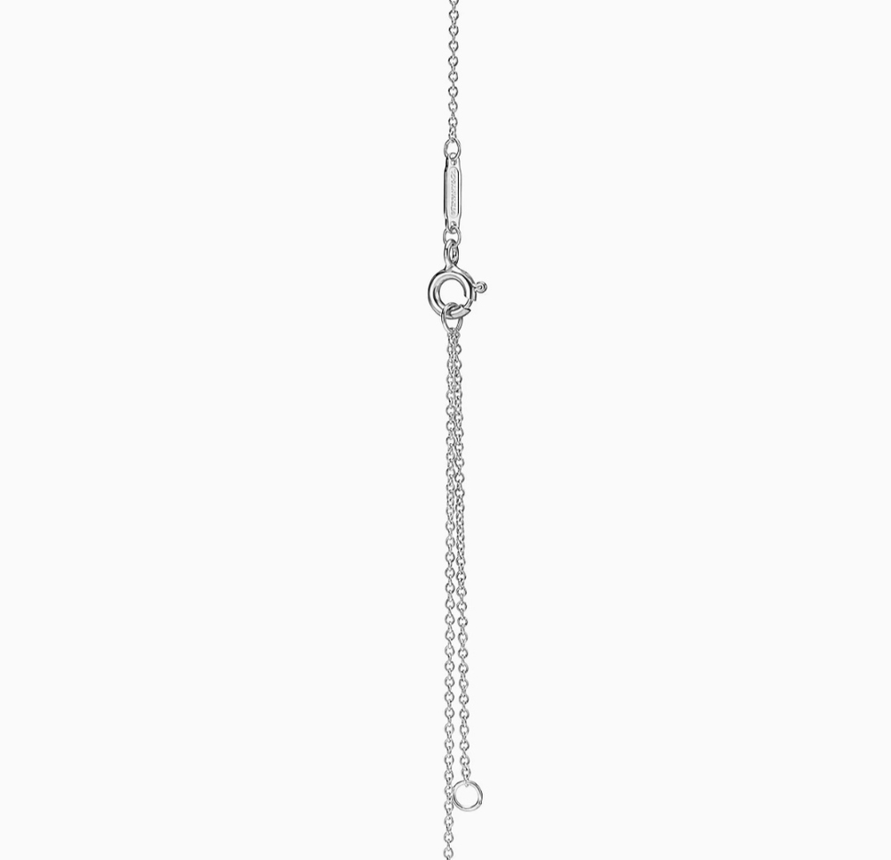 Подвеска из серебра Tiffany 💠, 2 сердца с бриллиантом .бирюзовое.