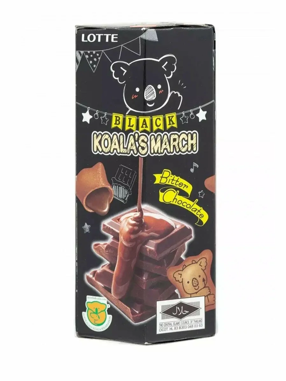 Печенье "Коала Марш" с тёмным горьким шоколадом, Thai Lotte, 37гр