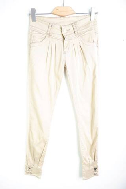 Джинсы песочного оттенка, маркировка М, визуально на 46 размер
