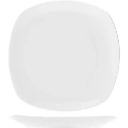 Тарелка «Гамма» мелкая квадратная фарфор ,L=25,B=25см белый