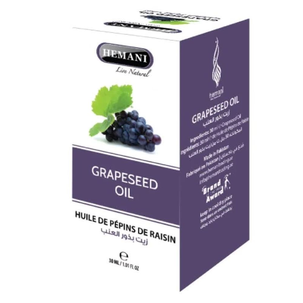 Масло Hemani Виноградной Косточки Grape Seed Oil, 30 мл