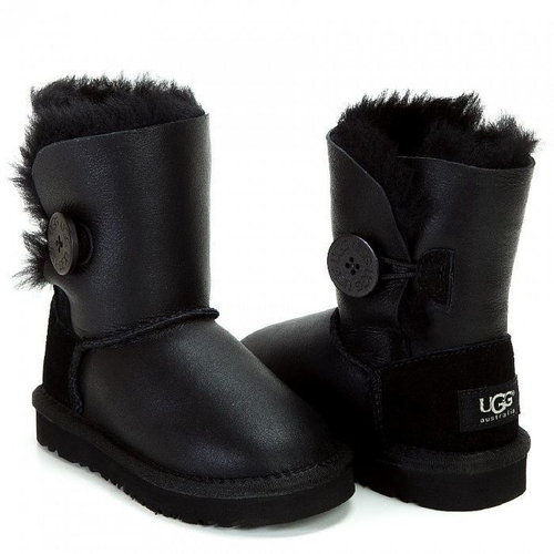 Ugg Kids Bailey Button Metallic Black