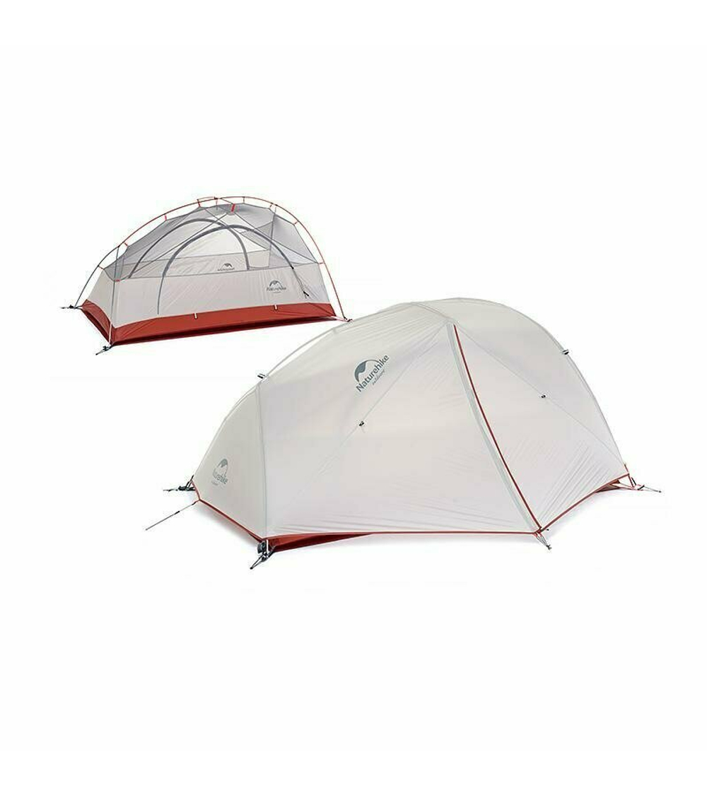 Палатка  Naturehike Star-river 2 NH17T012-T двухместная сверхлегкая с ковриком, серо-черная, 6927595716489