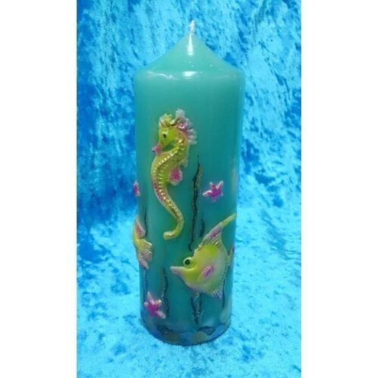 Свеча "Аквариум", 15,5*6