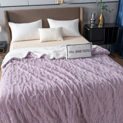 Невероятно мягкий и нежный плед VIVA - HOME TEXTILE из бамбуковой микрофибры "Тиснение 3D"