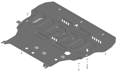 Защита картера двигателя, КПП. 1,5 мм, Сталь. для Geely Monjaro 2022-н.в., Motodor.54206