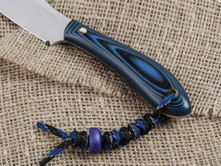 Нож для бушкрафта "Канадец", сталь VG-10/Elmax, рукоять G10 (синяя)