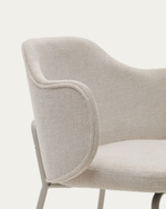 Suanna Стул бежевого цвета со стальными ножками