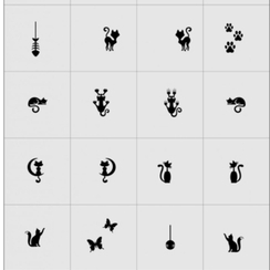 Большая коллекция трафаретов X-COLOR - Кошки-1 24шт